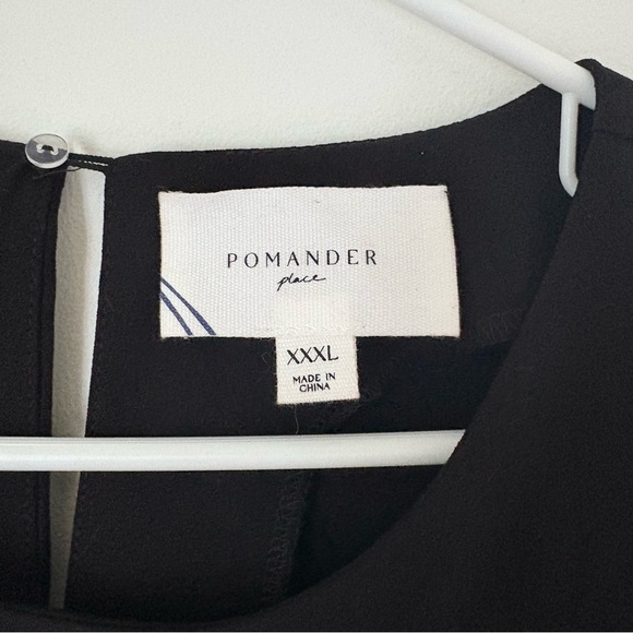 Pomander Place Carlota Peplum Blouse. Black size XXXL - Picture 8 of 9